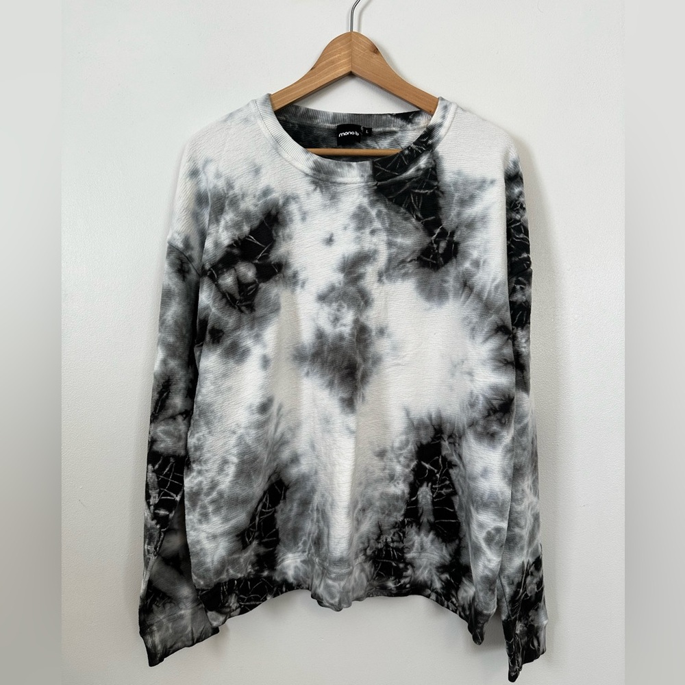 Mono B French Terry Jogger Set Size L Black White Tie Dye